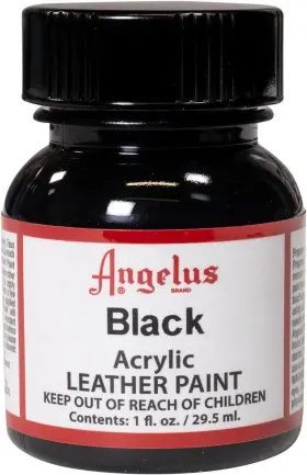 4259221 Angelus Acrylic Leather Paint 1oz Black 1 Fl Oz Pack Of