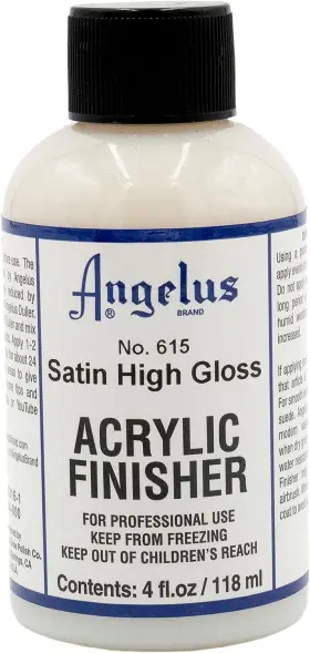 615-04-000 Angelus Satin High Gloss Acrylic Finisher Flexible Clear Coat For Leather