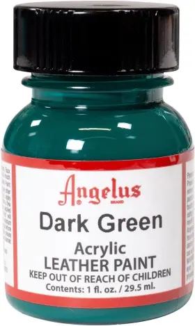 Angelus 700175603524 Acrylic Leather Paint Dark Green 1oz 1 Fl Oz Pack Of