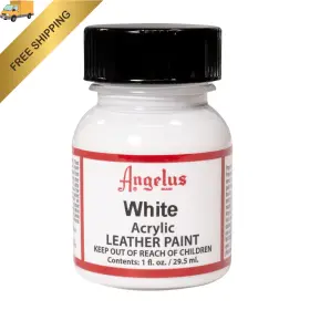 720-01-005 Angelus Acrylic Leather Paint 1 Fl Oz White - Pack Of
