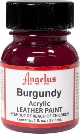 720-01-060 Angelus Acrylic Leather Paint 1 Fl Oz Pack Of Burgundy