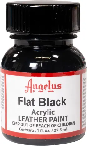 720-01-101 Angelus Acrylic Leather Paint For Shoes 1 Fl Oz Pack Of Flat Black