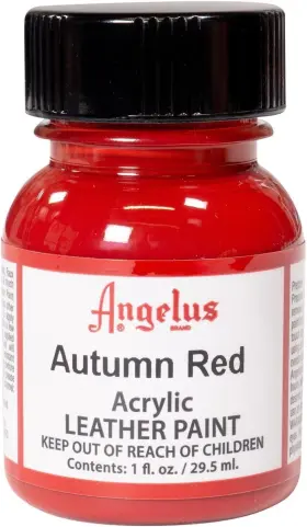 720-01-184 Angelus Acrylic Leather Paint 1 Fl Oz Pack Of Autumn Red