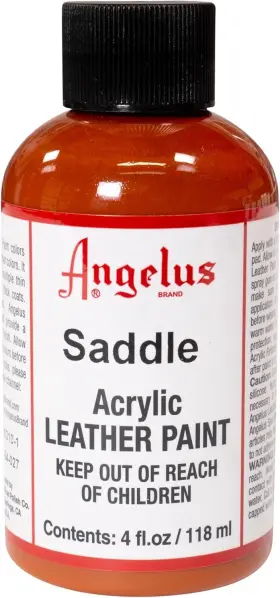720-04-027 Angelus Acrylic Leather Paint 4 Fl Oz Pack Of 1 Saddle