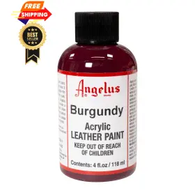 720-04-060 Angelus Acrylic Leather Paint 4 Oz Burgundy Fl Pack Of 1