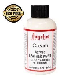 720-04-162 Angelus Acrylic Leather Paint - Cream Flexible 4 Fl Oz Pack Of 1