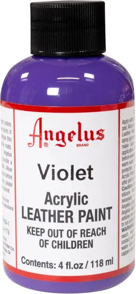 720-04-178 Angelus Acrylic Leather Paint 4 Fl Oz Pack Of 1 Violet
