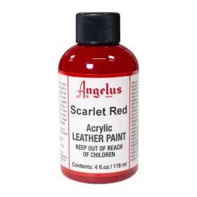 720-04-190 Angelus Acrylic Leather Paint 4 Fl Oz Pack Of 1 Scarlet Red