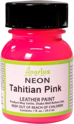 725-01-121 Angelus Neon-1 Oz Leather Paint 1 Fl Pack Of Tahitian Pink