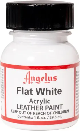 Angelus 799475118999 Flat White Acrylic Leather Paint 1 Fl Oz Pack Of #105