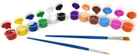 Aonefun 649823712006 Kids Acrylic Paint Set - 12 Colors 2 Brushes Pumpkin Small 1