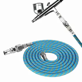Aqur2020sgq73cfadu Aqur2020 Braided Airbrush Air Hose Adapter Kit Nylon Standard 1/8 1/