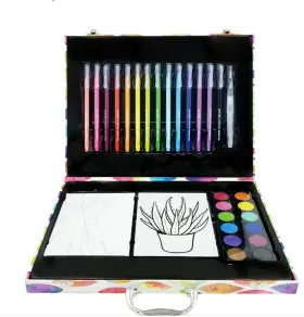 062021bef Art 101 Usa Budding Artist 44 Piece Watercolor Set 14 Designs To Multicolor