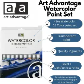 Art3183 Art Advantage Paint Set Watercolor .41oz 18 1 Count Pack Of Assorted #2