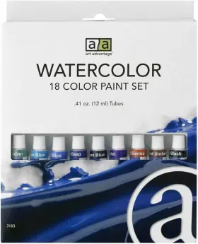 Art3183 Art Advantage Paint Set Watercolor .41oz 18 1 Count Pack Of Assorted