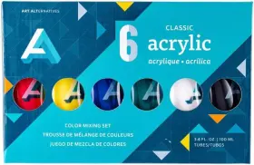 Aa92000 Art Alternatives Studio Acrylic 6-color Set Multi 1 Count Pack Of #2