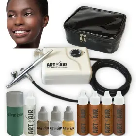 Art Of Air 617390410243 Dark Complexion Professional Airbrush Cosmetic Makeup System / 4pc Foundation