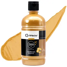Ato-ap0074 Artecho Gold Acrylic Paint - Large Bottle 500ml / 17 Fl Oz Pack Of 1