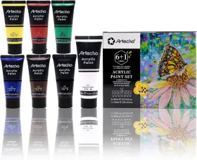 Ato-ap0740 Artecho Acrylic Paint Set 7 Primary 1 Count Pack Of Basic Colors