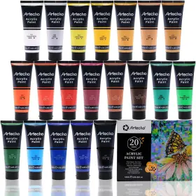 Ato-ap2010 Artecho Professional Acrylic Paint Set 81 Fl Oz Pack Of 1 20 Basic Colors