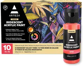Arteza 810024625154 Iridescent 2 Fl Oz Pack Of 10 X 60ml Galaxy Tones