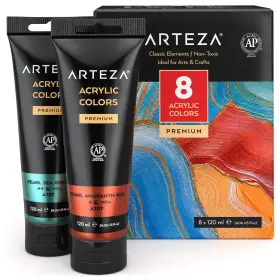 Artz-3513 Arteza Metallic Acrylic Paint Set 32.48 Fl Oz Pack Of 1 Classic Elements