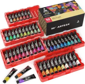 Artz-4513 Arteza Metallic Acrylic Paint Set 50 0.04 Fl Oz Pack Of 500 Multicolor