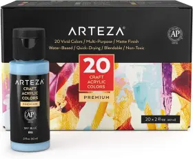 Artz-9533 Arteza Craft Acrylic Paint Set 2 Fl Oz Pack Of 20 Mulitcololored