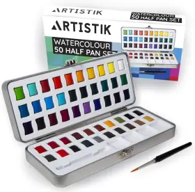 258497a Artistik Watercolor Paint Set - 50 Colors In 1 Count Pack Of Assorted