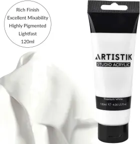 258594a Artistik Titanium White Acrylic Color Paint 2.71 Fl Oz Pack Of 3 #2