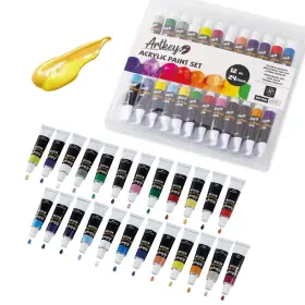 Artkey 810106381404 Acrylic Paint Set - 24 Vibrant 0.4 Fl Oz Pack Of Colors