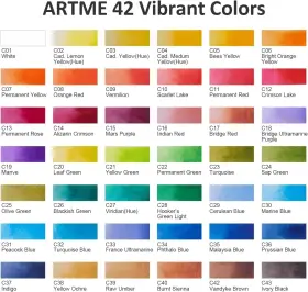 Artme 612677073159 Watercolor Paint Set 42 Assorted Colors With 3 12 Piece #2