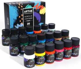 Acp-200 Artme Acrylic Leather Paint Set 20 Colors X 30ml Dye Kit