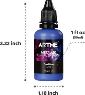 Mab12 Artme Airbrush Paint 12 Metallic Colors Set Opaque And Water Based #3