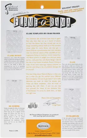 Artool 758240038207 Freehand Airbrush Templates Flame Oftrama Dango #2