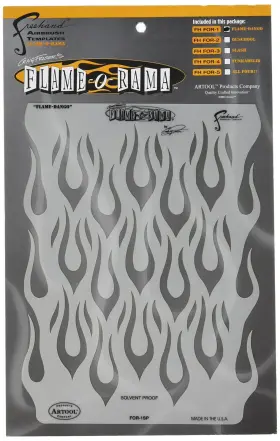 Artool 758240038207 Freehand Airbrush Templates Flame Oftrama Dango