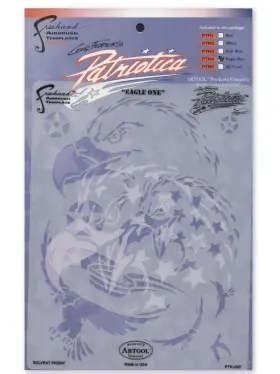 Artool 758240138044 Patriotica Eagle One Freehand Airbrush Template By Craig Fraser - Temp