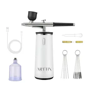 Ak-001 Arttix Airbrush Kit - For Nails Paint Set Cordless Gun