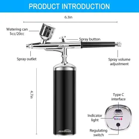 Autolock 077964095632 Upgraded Airbrush Kit With Air Compressor Portable Cordless Auto Ai #2