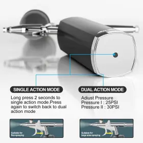 Autolock 774205932922 32psi Airbrush Kit Rechargeable Cordless Compressor Auto #3