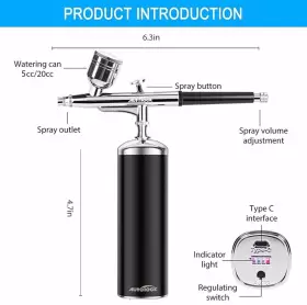 Autolock 779640956328 Upgraded Airbrush Kit With Air Compressor Portable Cordless Auto Gu #2