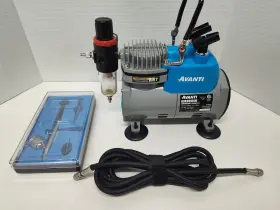3151614 Avanti Airbrush Compressor Combo Kit Unit Pen And Hose - Duel Holder
