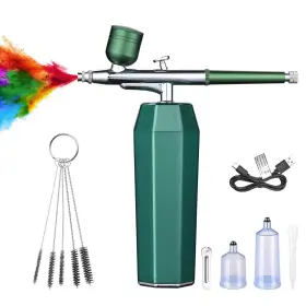 Aw-air000031 Aw Cordless Airbrush Kit With Compressor Rechargeable Handheld Spray Gun Art