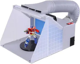 Aw-sbh000002-1 Aw Led Light Portable Airbrush Paint Spray Booth Kit With Turn Table 5.6ft Hose