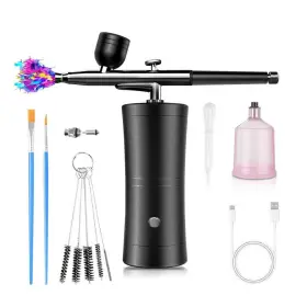 Sp1167 Ayyhg Pro-grade Airbrush Kit And Air Brush Painting Set Wireless Nail Machi