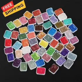 1001 Ayzar Metallic Watercolor Paint Set 60 Colors Art 1 Count Pack Of Color