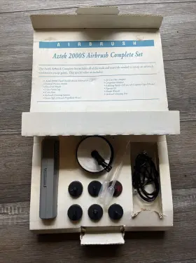 2000-s Aztek 728851935103 Vintage 1992 Airbrush Kit No. 9351 Original Box With Instructions #3