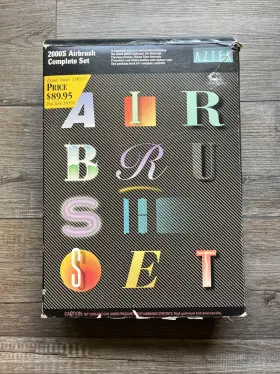 2000-s Aztek 728851935103 Vintage 1992 Airbrush Kit No. 9351 Original Box With Instructions