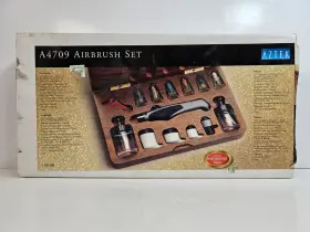 A4709 Aztek Professional Airbrush Kit With Wooden Case Complete New In Box
