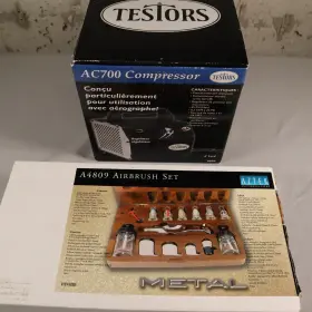 Ac700 Aztek A4809 Professional Metal Airbrush With Testor Compressor New Open Box